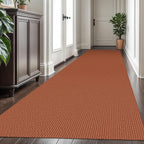 KOZYFLY Extra Long Runners for Hallways 3x16 ft Washable Kitchen Runner Non Slip Rubber Backed Hallway Rug Cotton Entryway Runner Rug Floor Carpet for Indoor Hall, Kitchen, Stair, Orange/Tan