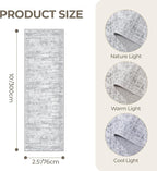 Kitchen Runner Rugs Non Skid Washable - 2.5 x 10 Runner Rug with Anti Slip Backing, Ultra-Thin Soft Rug Runner for Hallway, Bedroom, Living Room (2.5'x10', Grey/Ivory)