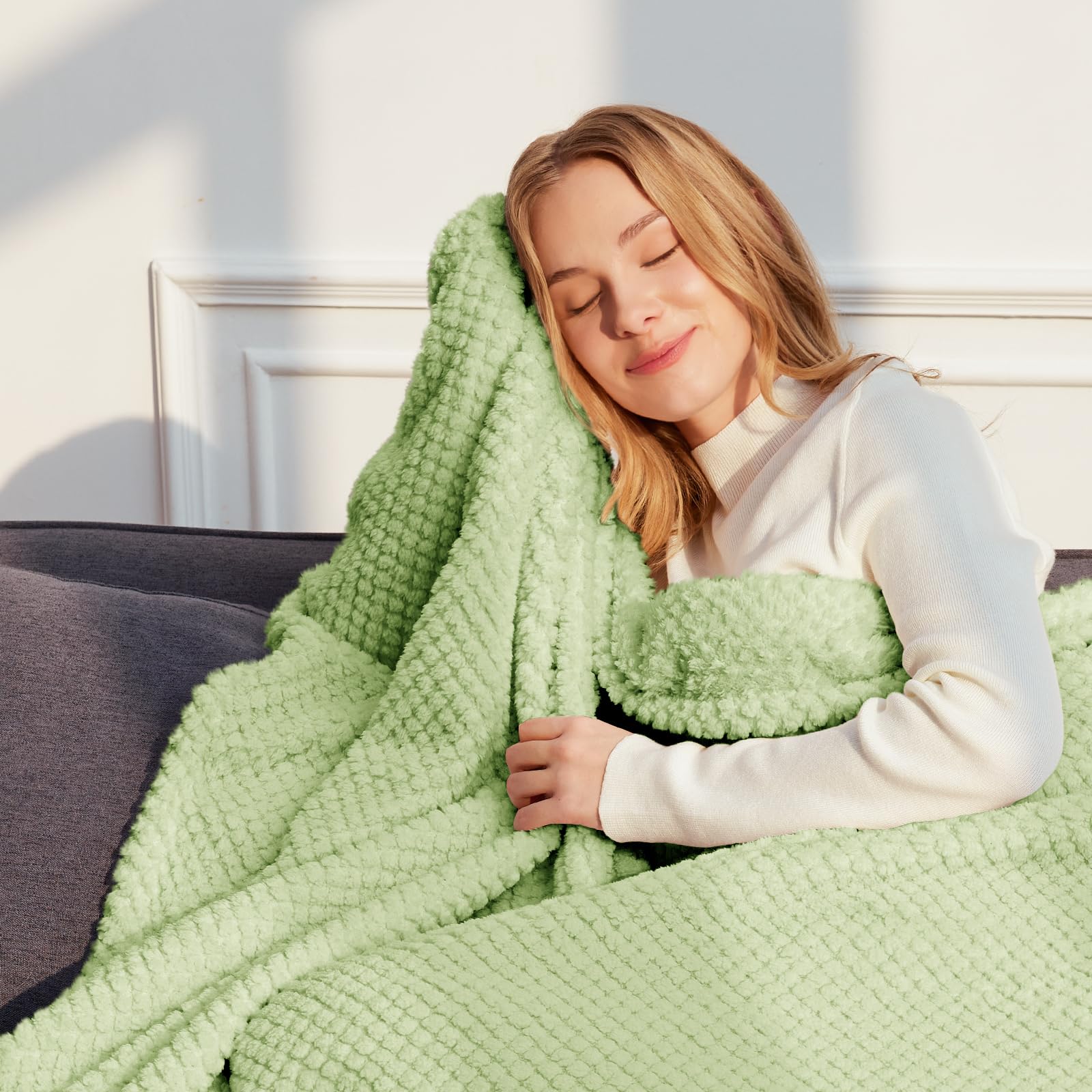 Whale Flotilla Extra Large Soft Fleece Throw Blanket for Couch