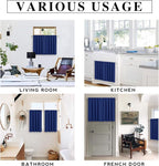 RYB HOME Cafe Blackout Curtains 30 inch Length, Short Window Curtain Tiers