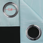 Estelar Textiler Aqua and Beige Ombre Blackout Bedroom Curtains 102 Inches