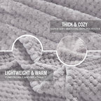 Exclusivo Mezcla Soft Waffle Fleece Bed Blanket Twin XL Size, Light Gray