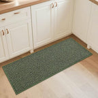 BEQHAUSE Kitchen Runner Rugs 20"x48", Non-Slip Kitchen Mats for Floor, Super Absorbent and Stain Resistant Kitchen Rug, Machine Washable Rugs for Kitchen, Hallway, Laundry & Sink, Green