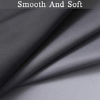 Gradient Color Ombre Blackout Curtains Thickening Polyester Eyelet Top Panels Thermal Insulated Grommet Window Drapes for Living Room/Bedroom (Black, 42W x 72L / 2 Panels)