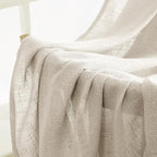 MIULEE Cream Linen Curtains 52x72 Inch 2 Panels for Bedroom Living Room