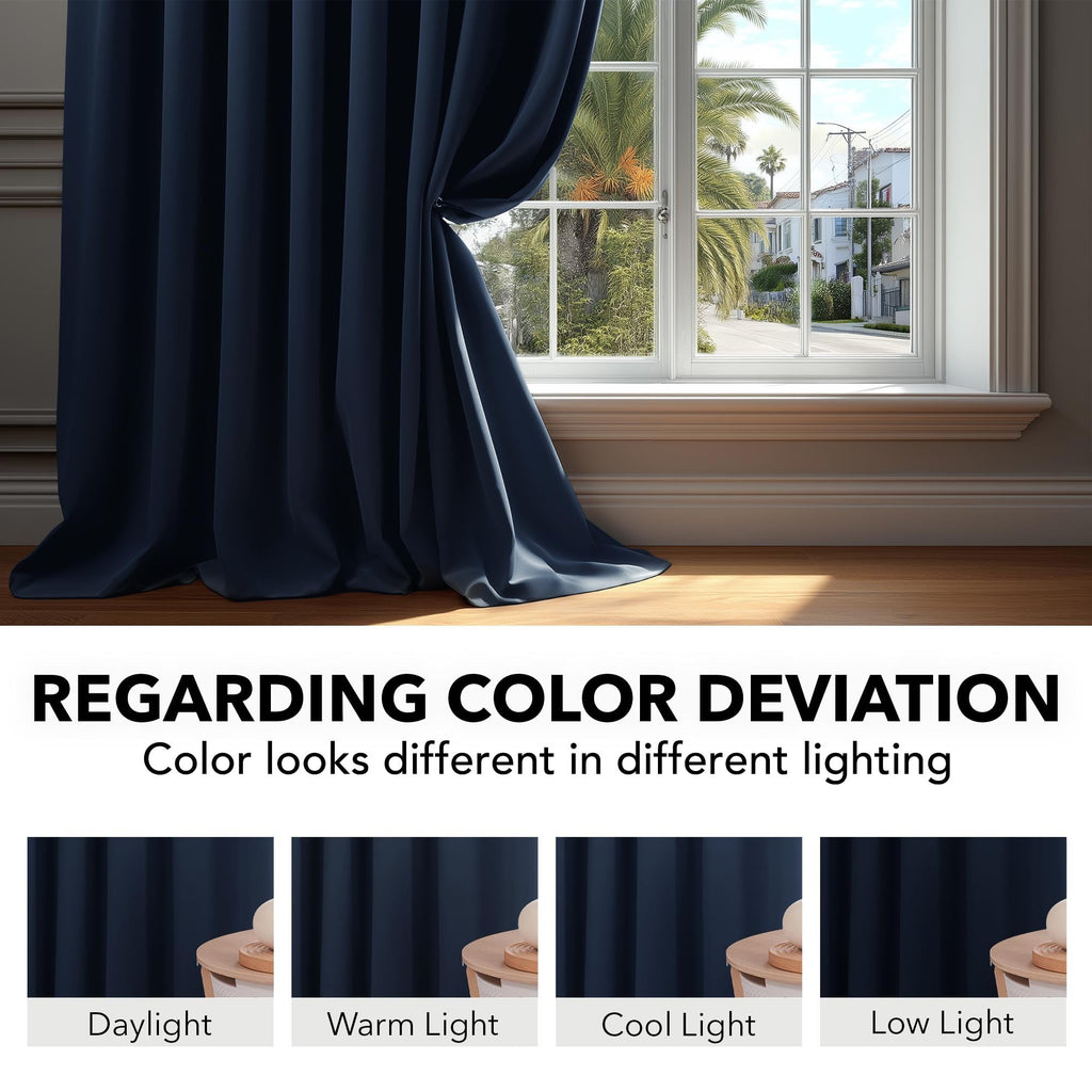 Deconovo Blackout Curtains for Bedroom, Living Room Curtains 45 Inches Long