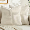 MIULEE Cream White Decorative Throw Pillow Covers for Couch 18x18 Inch