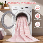 Nakagishi Boho 5x8 Area Rug Living Room Rugs Machine Washable Pink