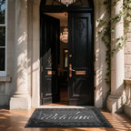 Yimobra Welcome Mat, Heavy Duty Sturdy Door Mats for Home Entrance Outdoor Indoor, Front Doormat for Outside Patio Floor Entry Porch Garage Office, Waterproof, Low Profile, 60 x 36, Black Grey