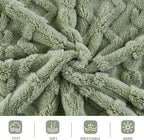 Aganear Fleece Throw Blanket for Couch Sofa 60"x80" Sage Green