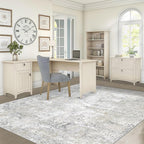 XLUEZ 5x7 Area Rugs for Living Room, Washable Modern Abstract Large Area Rug Neutral Soft Non Slip Kids Rug Stain Resistant Indoor Carpet for Bedroom Nursery Dining Room Playroom(BeigeGrey, 5'x7')