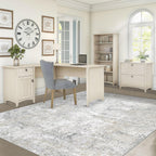 XLUEZ 5x7 Area Rugs for Living Room, Washable Modern Abstract Large Area Rug Neutral Soft Non Slip Kids Rug Stain Resistant Indoor Carpet for Bedroom Nursery Dining Room Playroom(BeigeGrey, 5'x7')