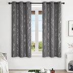 Deconovo Living Room Curtains 63 Inches Long, Blackout Curtains for Bedroom