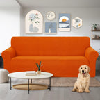 U-NICE HOME Stretch Couch Cover Slipcover for 3 Cushion Sofa, Orange