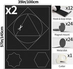 BKSAI 100% Blackout Window Cover, Portable Magnetic Black Out Curtains for Window, Black Out Shades No Drill Cuttable Blackout Blinds for Bedroom, RV, Nursery, Media Room, 39x57 inch, 2Pack