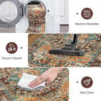Yamaziot Washable Runner Rug, 2x6 Non-Slip Boho Vintage Hallway Kitchen Rug