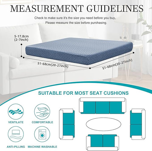 12 Piece Outdoor Cushion Covers, Patio Sofa Cushion Covers, Stretch Fit