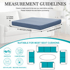 14 Piece Outdoor Cushion Covers, Patio Sofa Cushion Covers, Stretch Fit