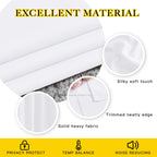 NICETOWN White Curtains for Living Room, Grommet 50% Blackout Thermal Insulated Window Treatment Solid Sound Reducing Drapes for Bedroom/Nursery, Set of 2, W46 x L63, 2 Panels