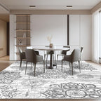 HEBE Area Rug for Living Room 9'x12', Washable Non Slip Boho Bedroom Rug