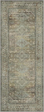 BEIMO Runner Rug for Hallway Kitchen, 2x5 Machine Washable Runners Rug for Entryway, Soft Modern Boho Throw Rugs, Low Pile Floor Cover with Non Slip Backing, Distressed Light Greyish Sage Green