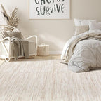 Nakagishi 5X7 Area Rugs Living Room: Washable Large Vintage Rug Neutral Non-Slip Soft Stain Resistant Indoor Carpet for Bedroom Nursery Dining Room Office Playroom - Beige-01