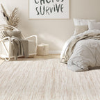 Nakagishi Boho 5x7 Area Rug Living Room Rugs Machine Washable Beige
