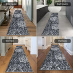 HEBE Hallway Runner Rug 2'x8', Washable Non Slip Kitchen Rug Runner