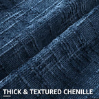 decorUhome Navy Blue Chenille Throw Pillow Covers 12x20 Set of 2 Textured Soft Cozy Slubby Couch Pillow Covers Modern Farmhouse Boho Decorative Pillow Cases for Bed Sofa Living Room
