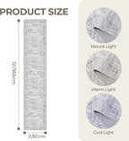Long Hallway Runner Rug- Carpet Runners for Hallway 12ft, Anti Slip Backing Washable Rug Runner for Bathroom, Entrance, Living Room, Soft Low Pile Modern Rug Runner(2'x12', Grey/Ivory)