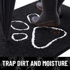 Smiry Dog Door Mat for Muddy Paws, Absorbent Non Slip Dirt Trapper, 59x32