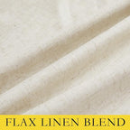 NICETOWN Natural Linen 100% Blackout Curtains 120 inches Length 2 Panels Set with Thermal Insulated Liners, 52" Width, Farmhouse Style Extra Long Window Draperies for Patio Sliding Glass Door