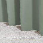 NICETOWN Blackout Sage Green Curtains & Drapes for Living Room - Thermal Insulated Solid Grommet Sound Reducing Room Darkening Window Treatments for Bedroom/French Door (2 Panels, W66 x L84)