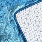 Deerhoo Large Shag Area Rugs 6 x 9, Tie-Dyed Plush Fuzzy Rugs for Living Room, Ultra Soft Fluffy Furry Rug for Bedroom, Indoor Carpet Nursery Rugs for Kids Room Home Decor, Bright Blue