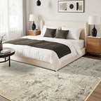 Toneed Abstract Area Rug 5x8 Modern Washable Rug Soft Non Slip Rug Low Pile for Bedroom Living Room Dining Room Beige