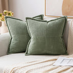 MIULEE Decorative Throw Pillow Covers for Couch 20x20 Light Olive Green