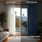 Deconovo Blackout Curtains for Bedroom, Living Room Curtains 95 Inches Long