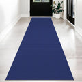 KOZYFLY Long Runners for Hallways 2.6x12 ft Washable Kitchen Runner Non Slip Rubber Backed Hallway Rugs Cotton Entryway Runner Rug Floor Carpet for Indoor Hall, Backdoor, Kitchen, Royal Blue/Navy