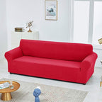 Joccun Christmas Stretch Loveseat Couch Cover Slipcover, 1-Piece Sofa Cover for 2 Cushion Couch Spandex Jacquard Washable Furniture Protector Cover for Living Room,Kids,Pets（Loveseat,Ruby）