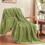 inhand Sage Green Fleece Throw Blanket for Couch, Super Soft Flannel Blanket, Lightweight Fuzzy Blankets Sofa Bed Office, Washable Cozy Plush Fleece Blankets&Throw for All Season(50x60 Inches)
