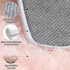 ONASAR Pink Runner Rugs for Bedroom Living Room, 2x6 Bedside Hallway Fluffy Area Rug, Ultra Soft Plush Furry Faux Fur Non Slip Floor Carpet for Nursery Kids Dorm Closet Home Decor Aesthetic