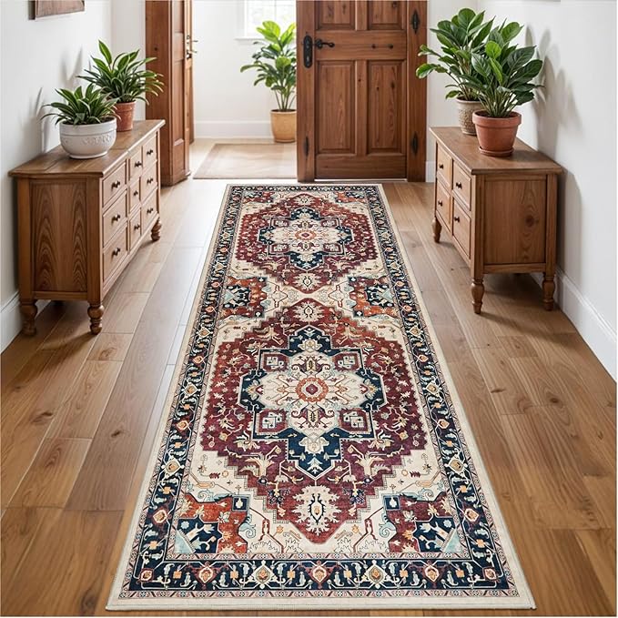 TOPRUUG 3x8 Washable Hallway Runner Rug Soft Non-Slip Thin Kitchen Mat