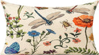 All Smiles Lumbar 12x20 Throw Pillow Covers Set of 2 Outdoor Summer Spring Garden Flowers Farmhouse Décor Outside Furniture Bench Decorative Cushion Cases for Patio Sofa Couch Chair Bed