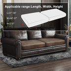 Leather Look Couch Cushion Covers Sofa Seat Slipcovers Sets Couches Furniture Protector for Sectional Armchair Loveseat Pets Kids Stretch Spandex Fabric (2 Cushion Sofa, Light Brown)