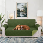 Luxshare Home Reversible Oversized Sofa Covers, XL Sofa, Huntergreen/Sage