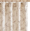 jinchan Floral Curtains Lined Linen Blend Curtain for Living Room 96 Inch Length Taupe Farmhouse Flower Patterned Curtain French Country Curtains Drapes Back Tab Rod Pocket 2 Panels