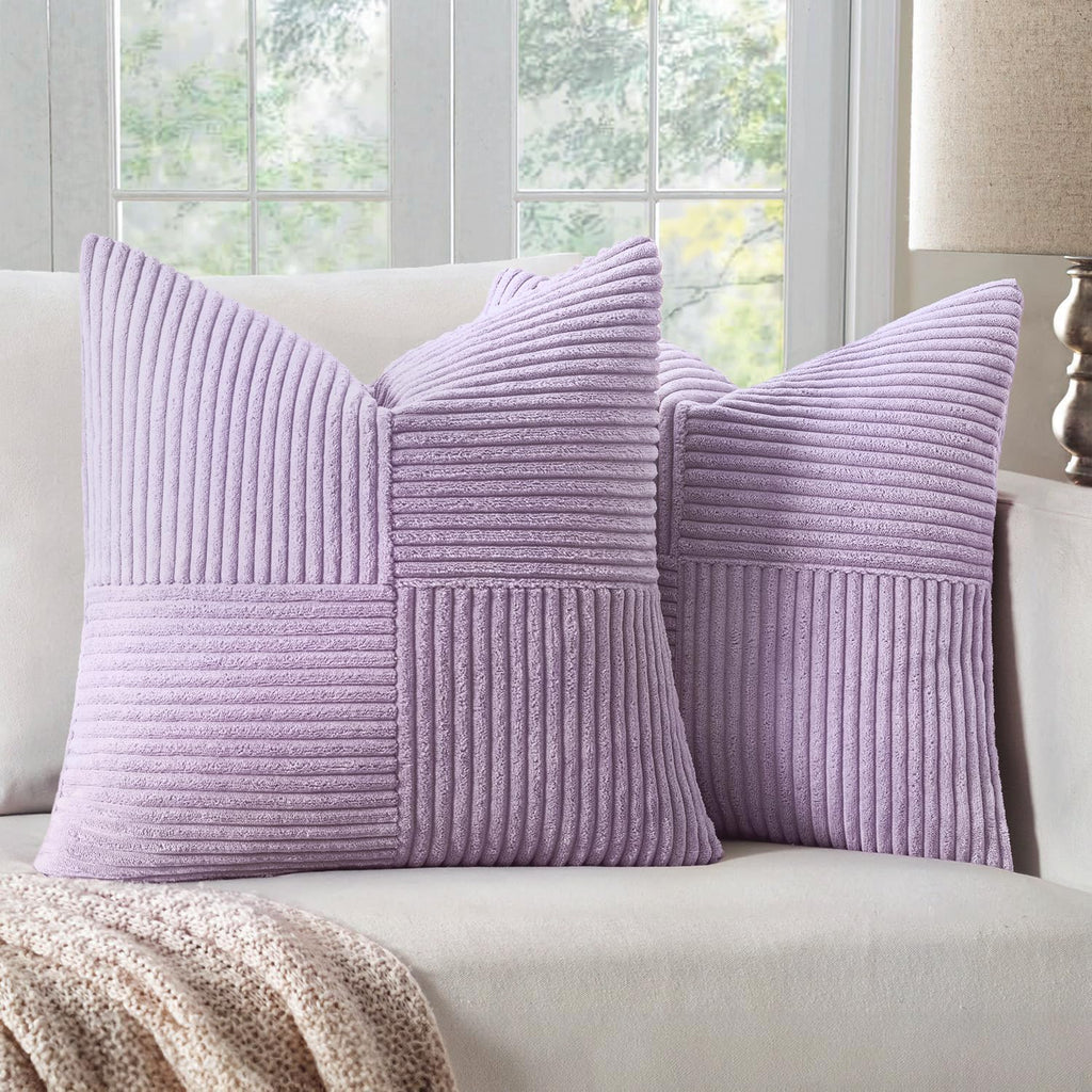 MIULEE Mustard Yellow Decorative Throw Pillow Covers for Couch 20x20 Inch