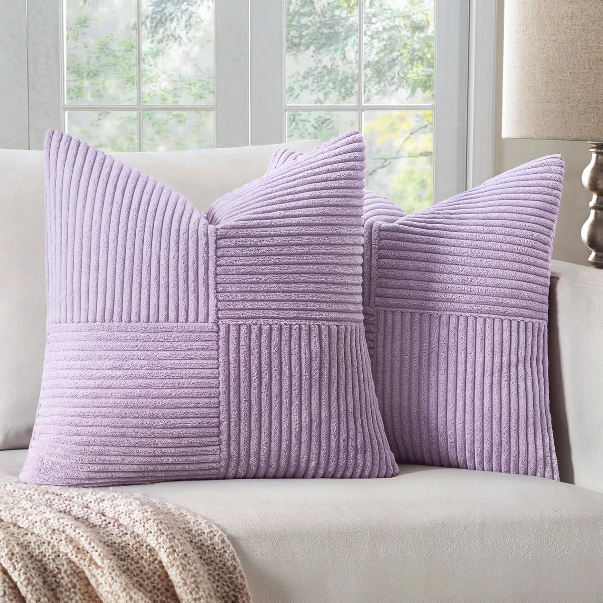 MIULEE Mustard Yellow Decorative Throw Pillow Covers for Couch 20x20 Inch
