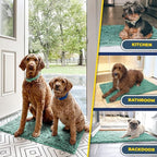 Muddy Mat® | Super Absorbent Door Mat Indoor, Microfiber Quick Dry Chenille Entryway Rug, Non-Slip Front Door Mat, Indoor Mats for Entryway, Machine Washable Pet Rug, Seafoam Green 24" x 72"