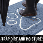 Smiry Dog Door Mat for Muddy Paws, Absorbent Non Slip Dirt Trapper, 48x30